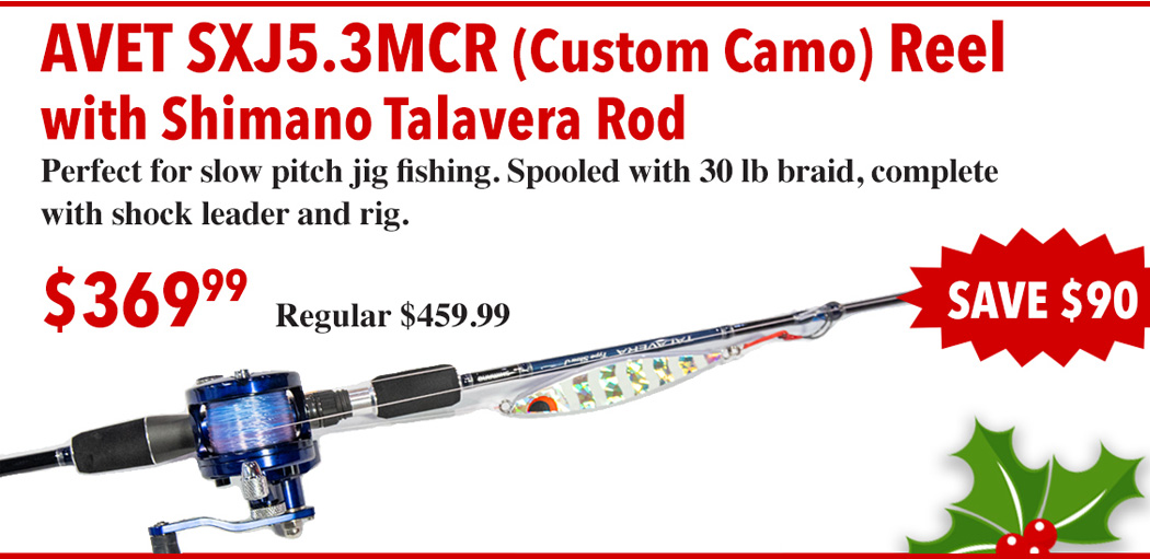 Christmas Specials : AVET SXJ5.3 MCR Reel w/ Shimano Talavera Rod