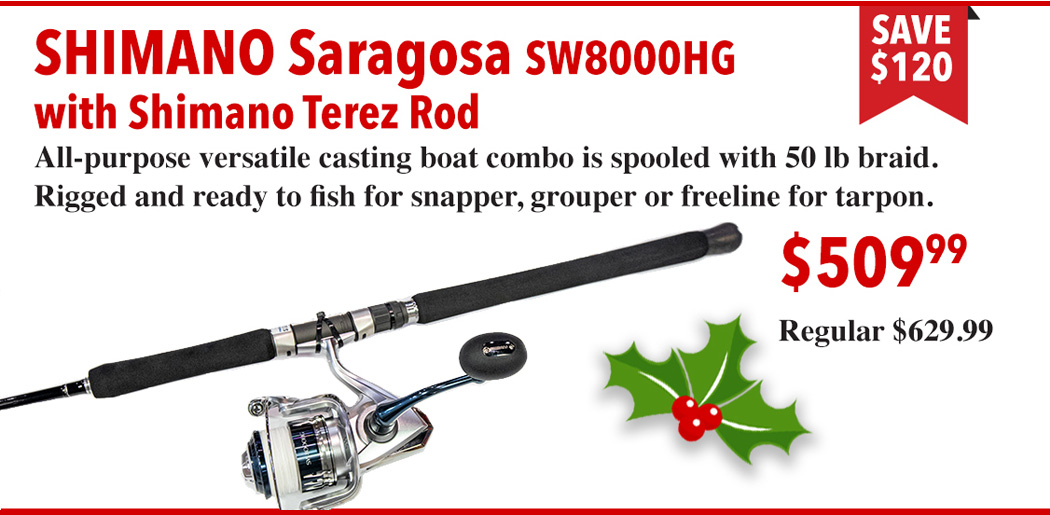 Christmas Specials : Shimano Saragosa SW8000HG w/ Shimano Terez Rod