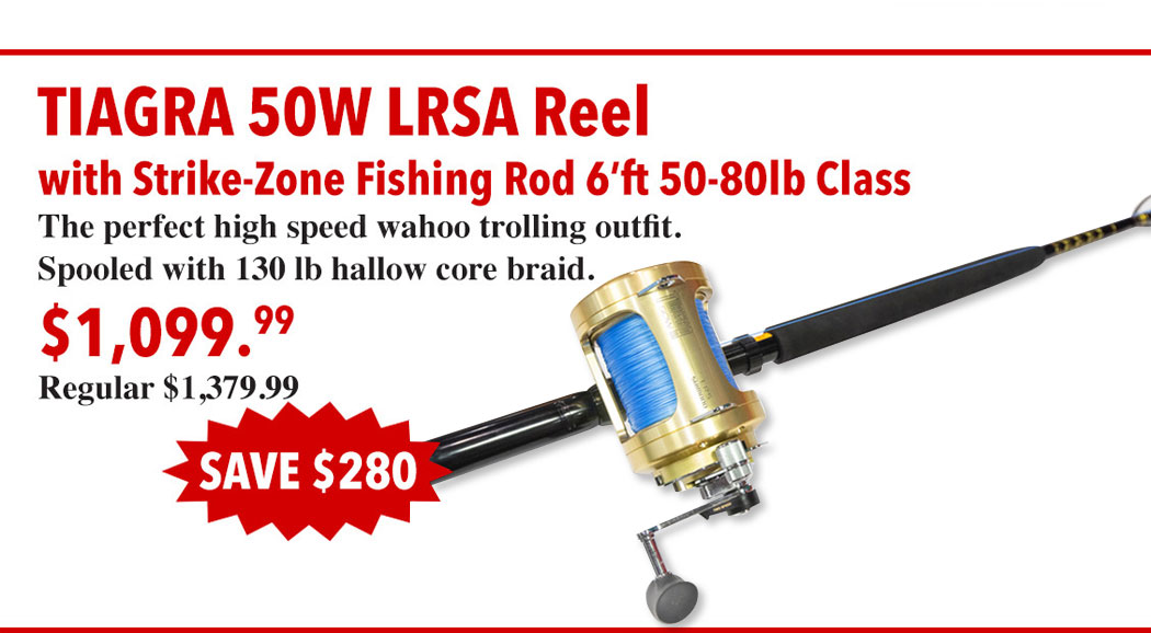 Christmas Specials : TIAGRA 50W LRSA Reel w/ Strike-Zone Fishing Rod