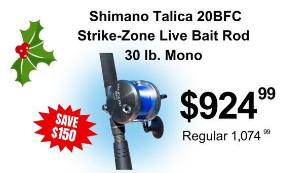 Shimano Talica 20BFC and Strike-Zone Live Bait Rod - $924.99